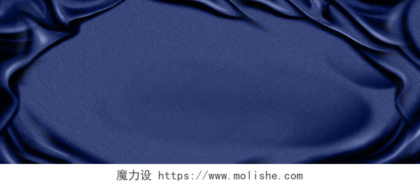 蓝色丝绸绸缎布料纹理海报banner背景